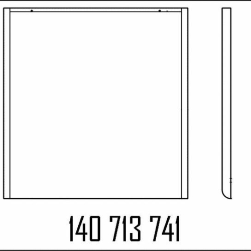140713741 - FRONT./REAR PANEL.720 S MPD,M1+M2 M CUTOUT.F.ZPA140, F.POWDER COATED.